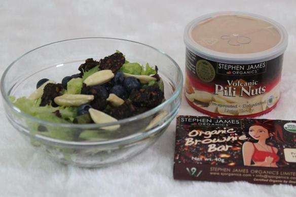 Pili Nuts and Brownie Bar Salad
